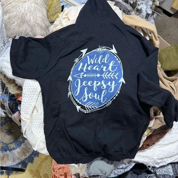 Black Hoodie jeep jeepsy soul bonus tshirt with - Picture 1 of 4